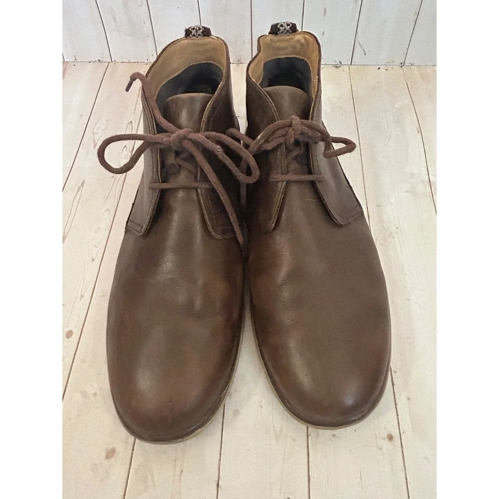 UGG Men's Freamon Waterproof Chukka Boots Brown Leather Lace Up Men's Size 12